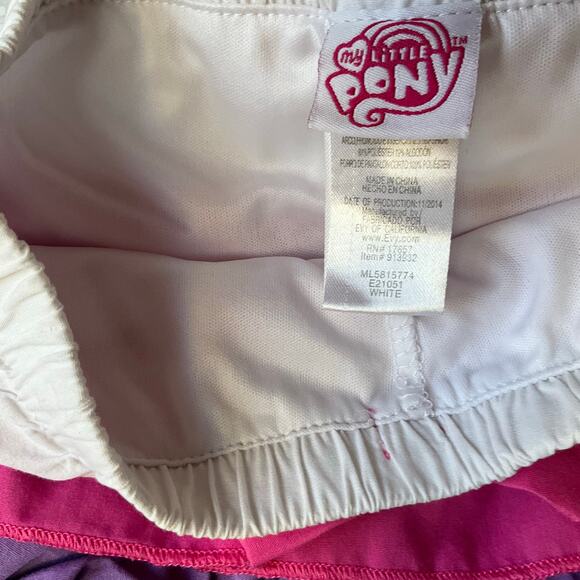 My Little Pony Girl’s Ruffle Skort size 5, Pink & Yellow, Skirt w Liner Shorts - Picture 5 of 7